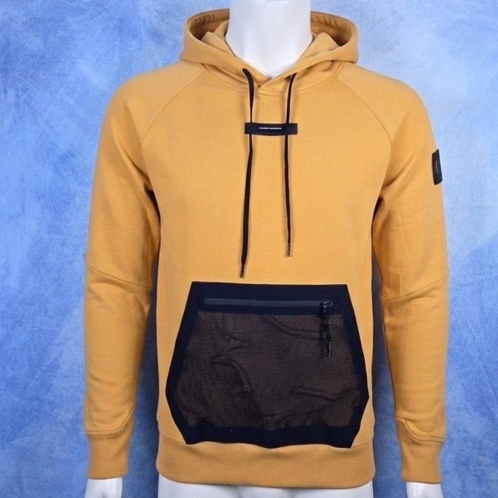 On Running Mens‎ Hoodie Mustard Yellow Mesh Pocket Swiss Engineering Medium